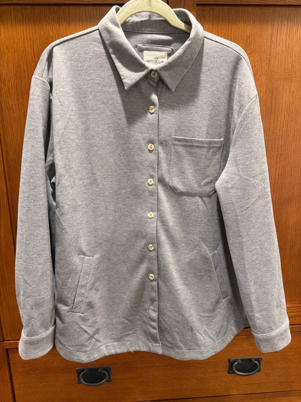 Umgee Heather Gray Button-Up Jacket